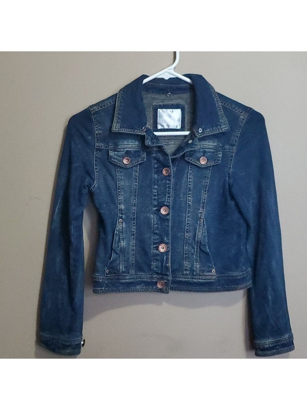 Justice denim jacket size 8/10